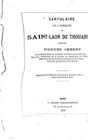 Cartulaire de l'abbaye de saint laon de thouars, publ. - Organización y dirección de centros educativos.