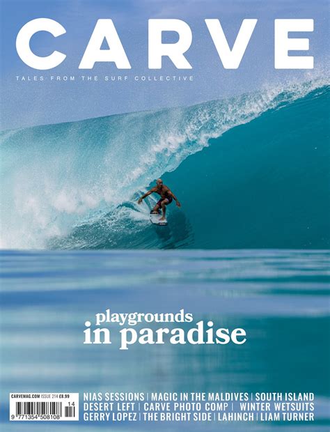 Carve magazine. ‎CARVE is Britain's biggest, boldest and best selling surfing magazine. The app gives you access to the full version of the mag plus video clips relevant to the features (which are admittedly hard to fit in the paper version!) It's the usual mix of world class photography and witty articles all stu… 