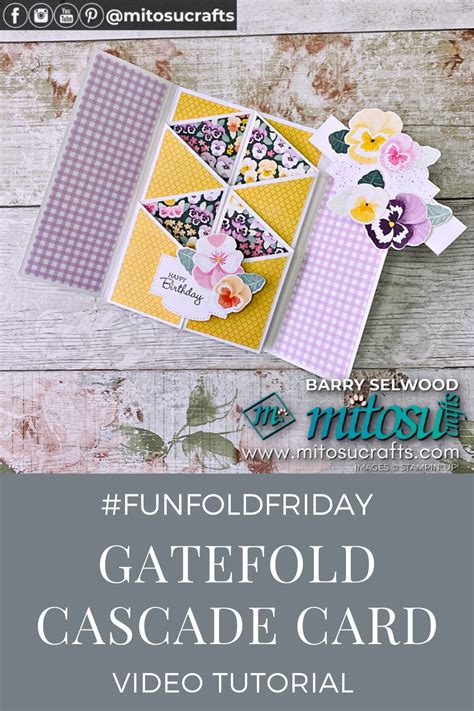 Cascade Card Tutorial Cascading Card Folded Cards Fun Fold Cards