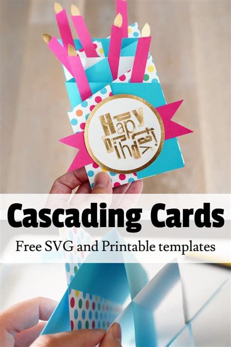 Cascading Card Svg File Template