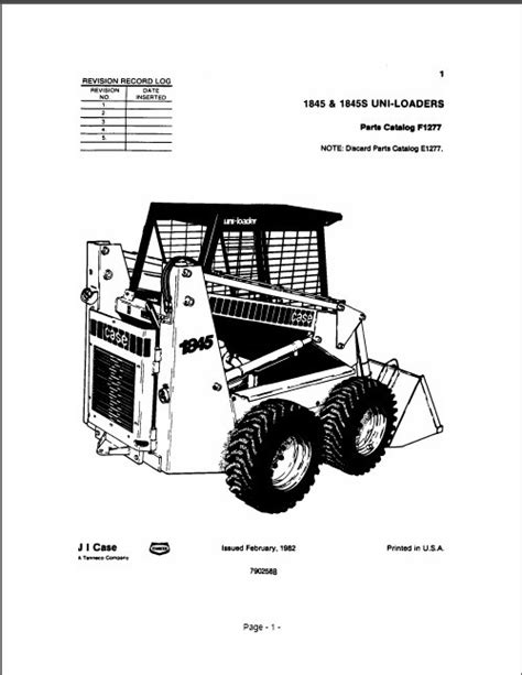 Case 1845 b skid loader manual. - Working guide to drilling equipment and operations by william lyons.