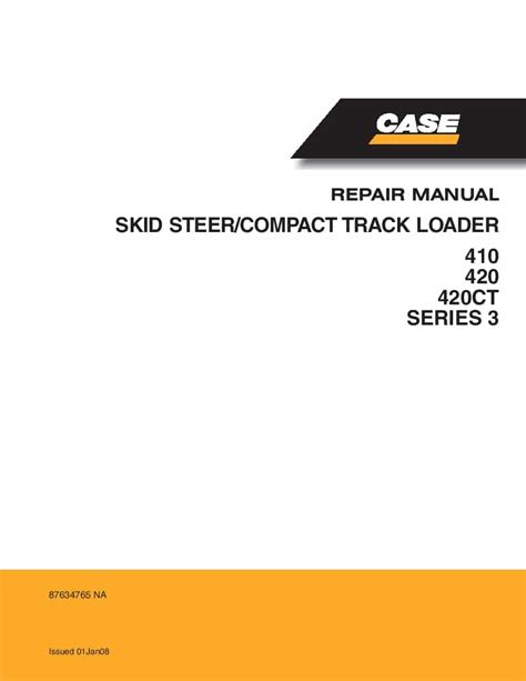 Case 420 skid steer repair manual. - Instruction manual for catterpillar model 3512ta.