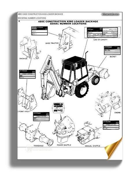 Case 480c construction king backhoe illustrated parts catalog manual. - Wartungshandbuch für autos maintenance manual for cars.