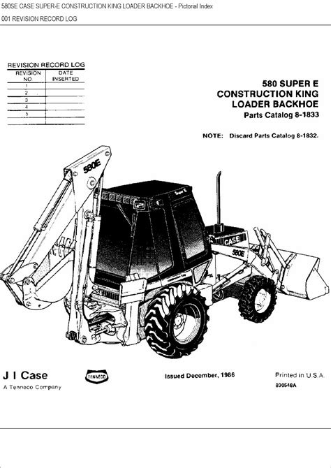 Case 580e 580 super e traktor lader baggerlader teile handbuch katalog. - Du moyen picard au picard moderne.