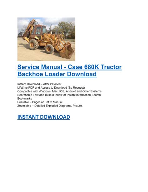 Case 680k loder backhoe service manual. - Joseph study guide by michelle mckinney hammond.
