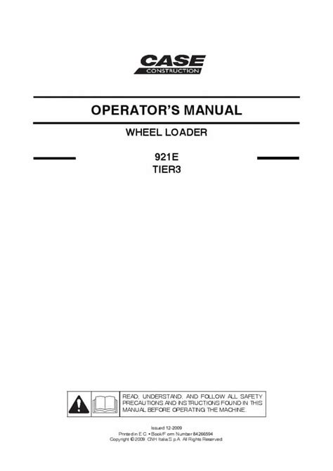 Case 921e tier 3 wheel loader service repair manual. - Anatomy physiology final exam study guide.