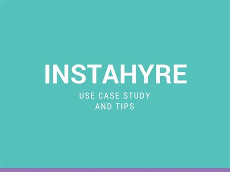 Case Study - Instahyre Resources