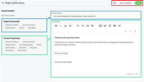 Case alert email customization example and supported placeholders