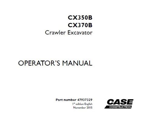 Case cx350b cx370b crawler excavator service repair manual. - Accident prevention manual for business and industry administration and programs 13th edition.