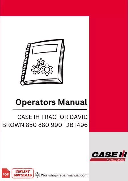 Case david brown 850880990 tractors operators manual. - Panasonic model kx tga101s user manual.