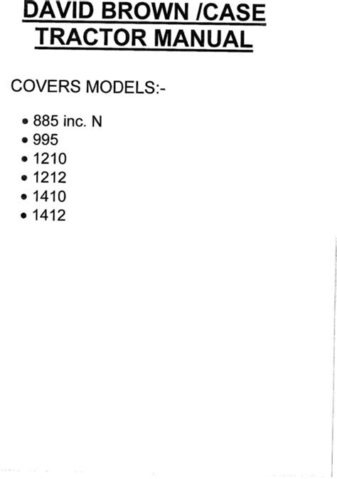 Case david brown 885 995 1210 1212 1410 1412 manual. - 2006 audi a4 2 0t owners manual.