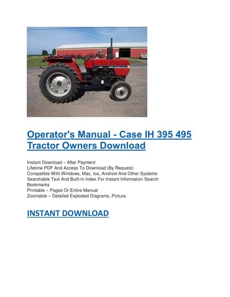 Case ih 495 tractor owner manual. - Workshop manual for toyota starlet gt.