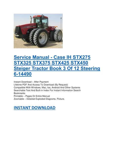 Case ih stx275 stx325 stx375 stx425 stx450 tractor service shop repair manual. - Logic in computer science solution manual.