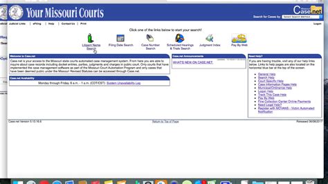 Court Records Search. Litigant Name Search; Filing date Search; Case Number Search; Judgment Index Search; Scheduled Hearings; Pay By Web; Inmates Search; Small …. 