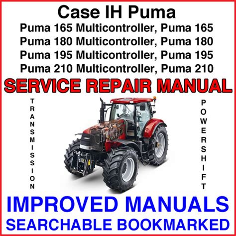 Case puma 165 180 195 210 multicontroller tractor repair service manual improved. - Pratica quotidiana di geografia grado 3.