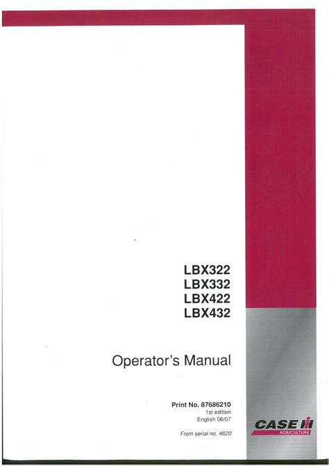 Case square baler lbx 332 owners manual. - Metro transit police exam study guide.