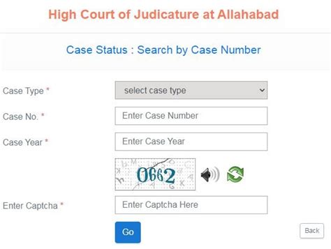 Case status high court.  d. Ref.  On Clicking the search button, the current ...