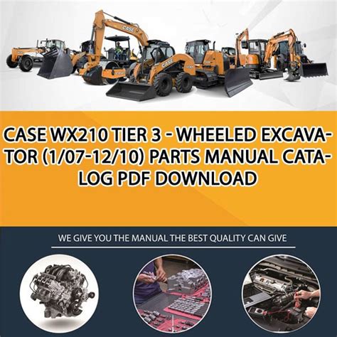 Case wx210 wheel excavator service parts catalogue manual instant download. - Robin engine 295 350 factory repair rebuild manual.