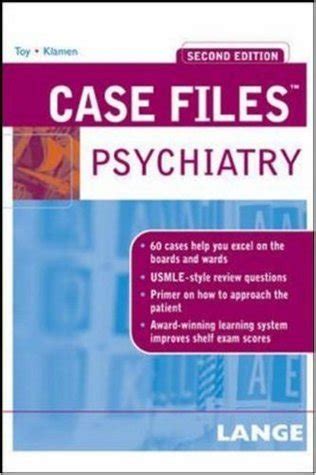 Full Download Case Files Psychiatry By Eugene C Toy