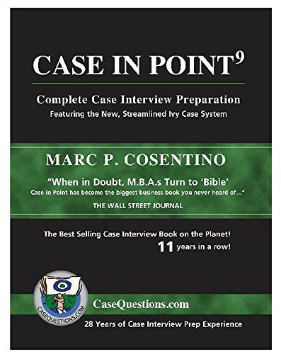 Read Case In Point Complete Case Interview Preparation By Marc P Cosentino