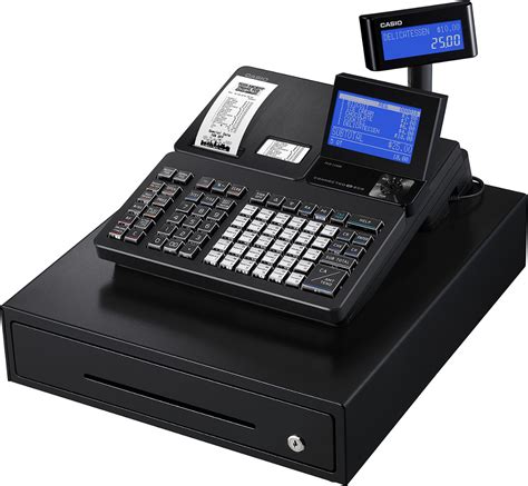 Cash register. Our cash register comes with 15 wooden printed coins, 9 wooden printed bills, a wooden printed credit card, and an attached scanner. Kids can store the ... 