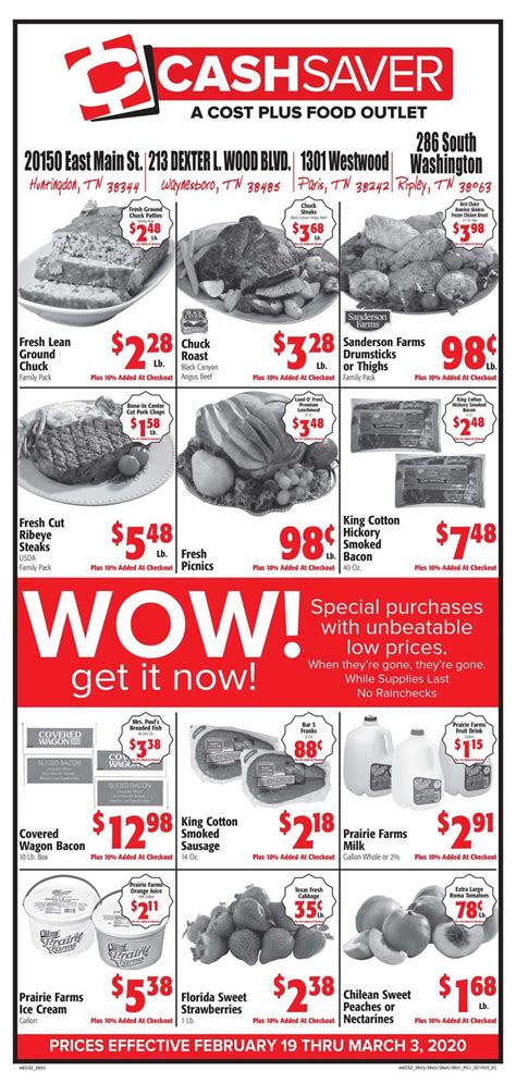 Ripley Cash Saver proudly serves the Ripley,TN area. Come in for the best grocery experience in town. We're open Monday - Saturday6:00am - 9:00pmSunday8:00am - 9:00pm.