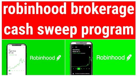 Cash sweep program robinhood. The brokerage cash sweep program is an added feature to your Robinhood Financial LLC brokerage account. Robinhood Gold is offered through Robinhood Financial LLC and is a subscription offering premium services available for a $5 monthly fee. Interest is earned on uninvested cash swept from your brokerage account to program banks. 