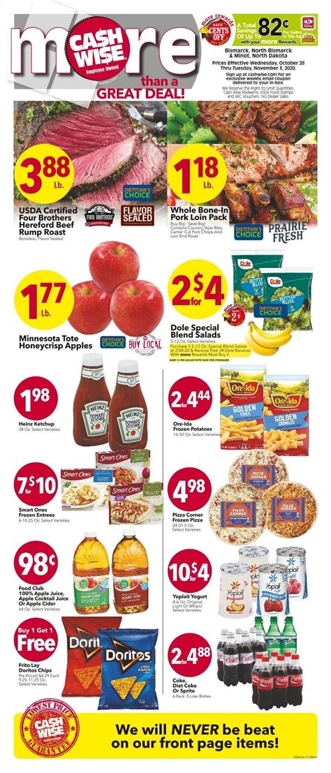 Cash wise weekly ad moorhead. Valid 09/28 - 10/04/2022 "Low Prices, Fresh Foods, Friendly Service''. Yeah, you read that right. At Cash Wise, you can enjoy all the three. Cash Wise Weekly ad might not be able to provide you with as many daily deals and promotions as a few other grocery retail outlets in the United States. However, when it comes to enjoying flexibility when operating with a tight budget ... 