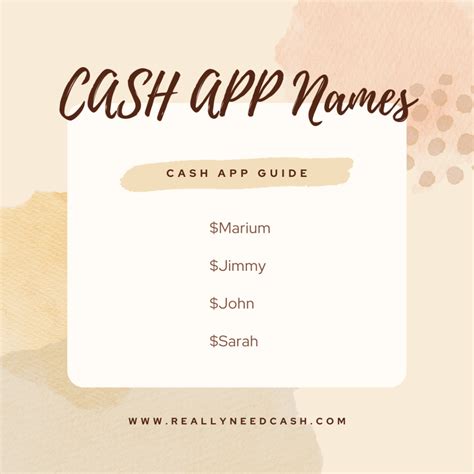 Find the perfect name for your Cash App account with these creative and cute ideas. Stand out from the crowd and make your profile unique with a catchy name that reflects your personality.