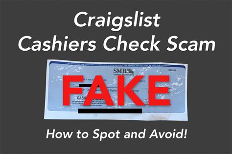 Cashier check scam craigslist. Sellers on Craigslist have been taken in by buyers who send fake checks for more money than the selling price, then ask the seller to wire them the excess amount. 3. Cashier’s checks, money orders, and wire transfers. As noted above, scammers will often try to purchase goods with fake cashier’s checks or money orders. If the buyer isn’t ... 