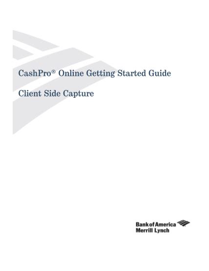 Cashpro online user guide.  Client Side Capture is a web-based application that allows you ...