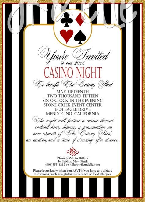 casino party invitation
