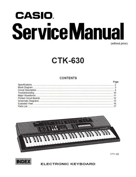 Casio ctk 630 electronic keyboard repair manual. - Im dienst am hause des herrn.