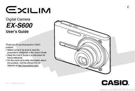 Casio exilim ex s600 repair manual. - Soleus air portable air conditioner ph4 13r 01 manual.