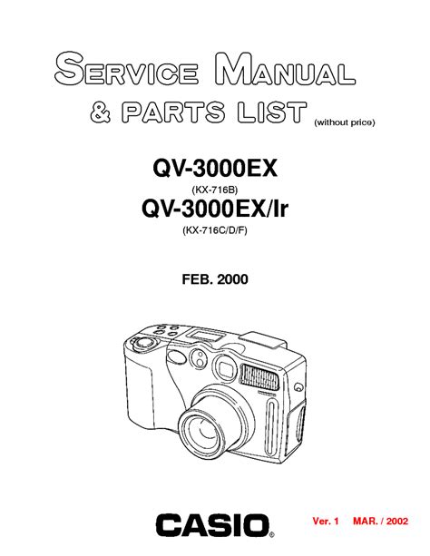 Casio qv 3000ex service repair manual. - The technical writers and editors handbook.