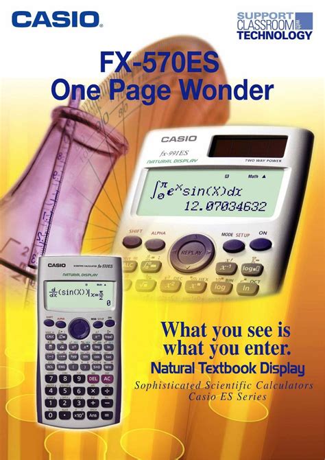 Casio scientific calculator fx 570es user manual. - The guide for guys by michael powell.
