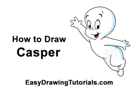 Casper the Friendly Ghost Drawing Tutorial, Step by Step, Characters