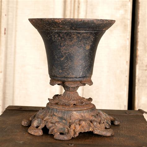 Cast Iron Candle Holder In Collectible Cast Iron Metalware