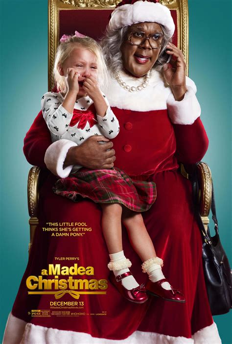 Tyler Perry's A Madea Christmas. 2013 | Maturity rating: 7+ | 1h 40m | Comedies. Madea and her niece Eileen head to a small town in Alabama to surprise Eileen's daughter for Christmas, where a huge secret and holiday hijinks await. Starring: Tyler Perry,Kathy Najimy,Chad Michael Murray.. 