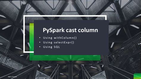 Cast pyspark. c using PySpark examples.  from pyspark.  This is useful f...
