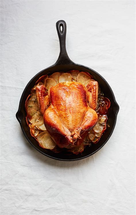 Cast-Iron Roast Chicken With Crispy Potatoes - Bon Appétit