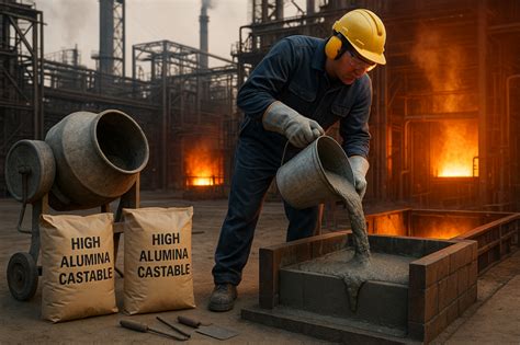 Castable refractory uses.  Typical to most industrial and commercial boiler applications...