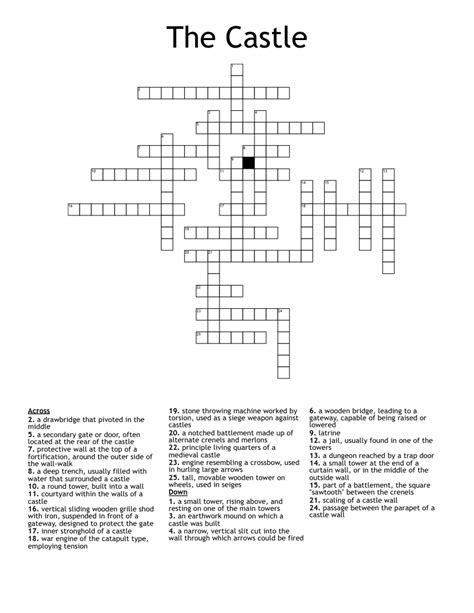 Castle Or Cara Crossword