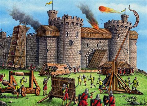 Castle siege. The mangonel is a type of medieval siege weapon used for throwing projectiles at a castle’s wall. It’s also known as a traction trebuchet and considered a type of catapult. The exact meaning of the term is up for debate, but it’s believed “mangonel” derives from the Greco-Latin word manganon, meaning engine of war; or mangon, a hard stone found in the … 