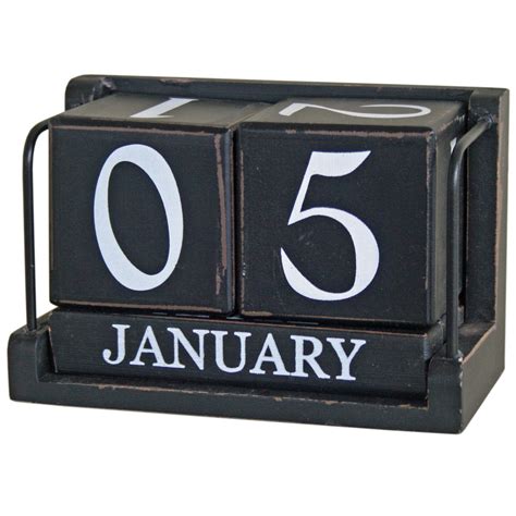 Castleton Home Decorative Desk Calendar Blocks Decorative Objects