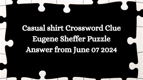 Casual Shirt - Crossword Clue Answers - Crossword Solver