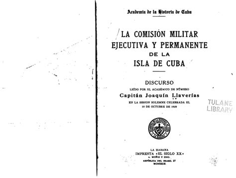 Catálogo de los fondos de la comisión militar ejecutiva y permanente de la isla de cuba. - Estudos da história de cabo verde.