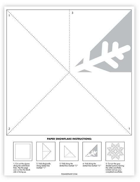 Cat 1 Snowflake Pattern and Box Folding Template Paper snowflake