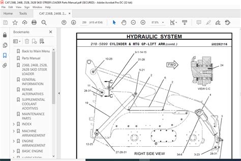 Cat 252 parts manual for hydraulics. - Cat 262 skid steer service manual.