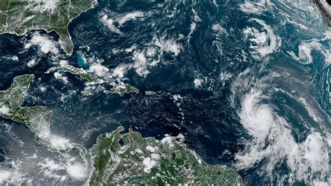 Cat 4 Hurricane Lee charges through open Atlantic waters as it approaches northeast Caribbean